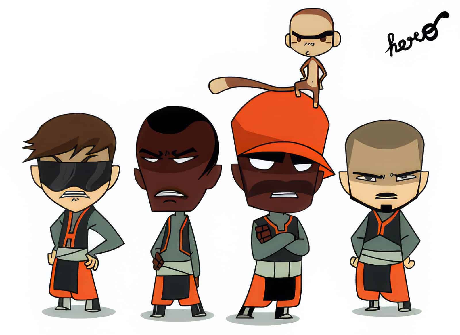 Character design remastered – Topaz AI upscale character art from La P-Loche animated film