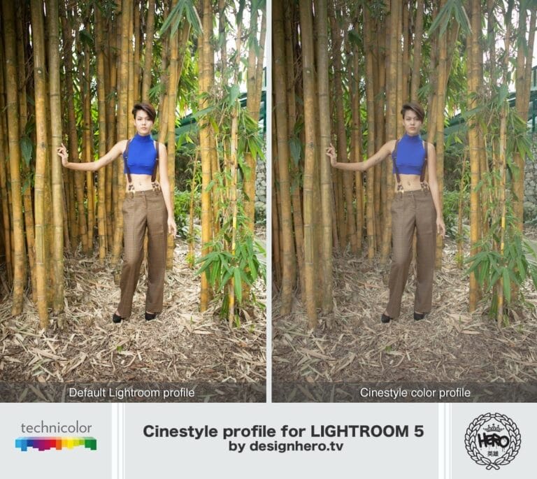 Cinestyle, lightroom by designhero.tv