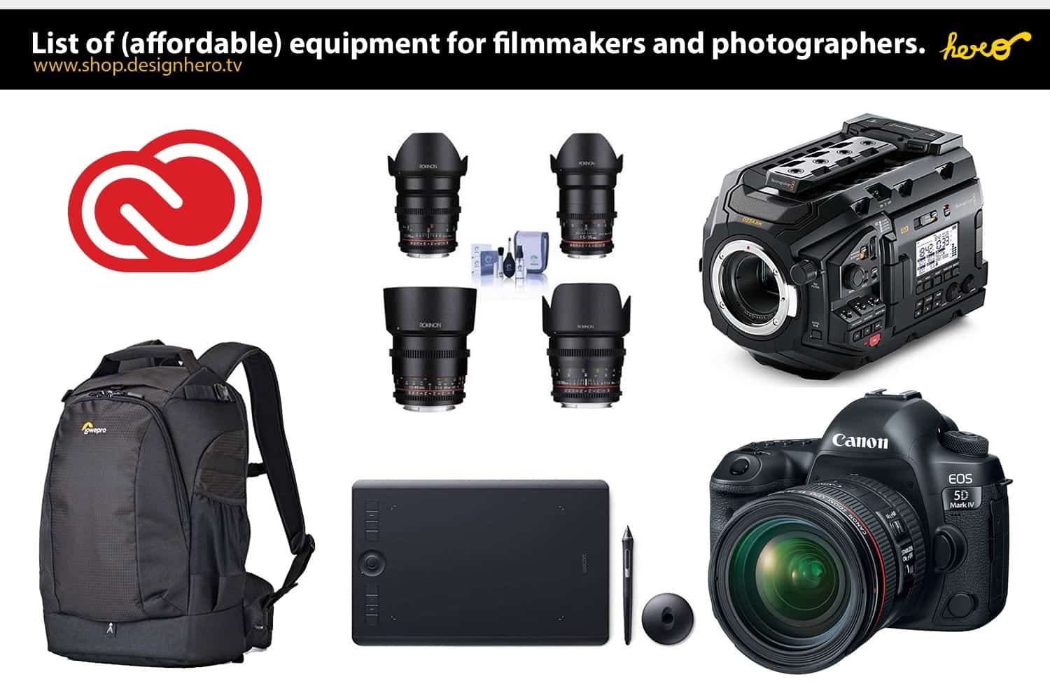 List of Affordable Equipment For Photographer And Filmmaker blog.designhero