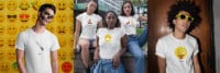 three emoji t-shirt on designhero.shop