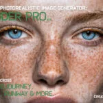 AI Render Pro product box with a realistic woman's face and AI Render Pro 2.0 text
