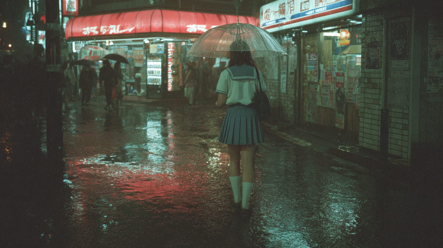 Example of visual narrative techniques in AI filmmaking