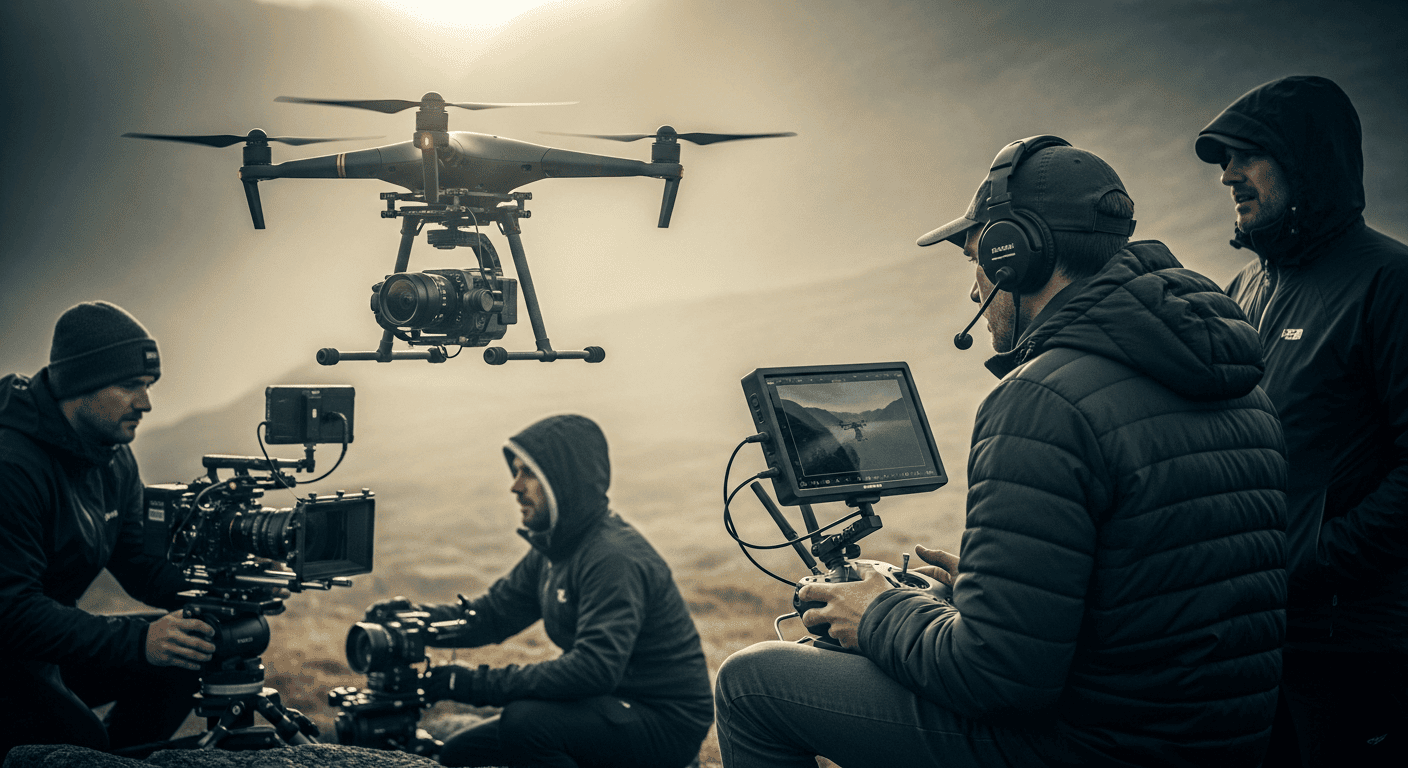 Drone cinematography techniques
