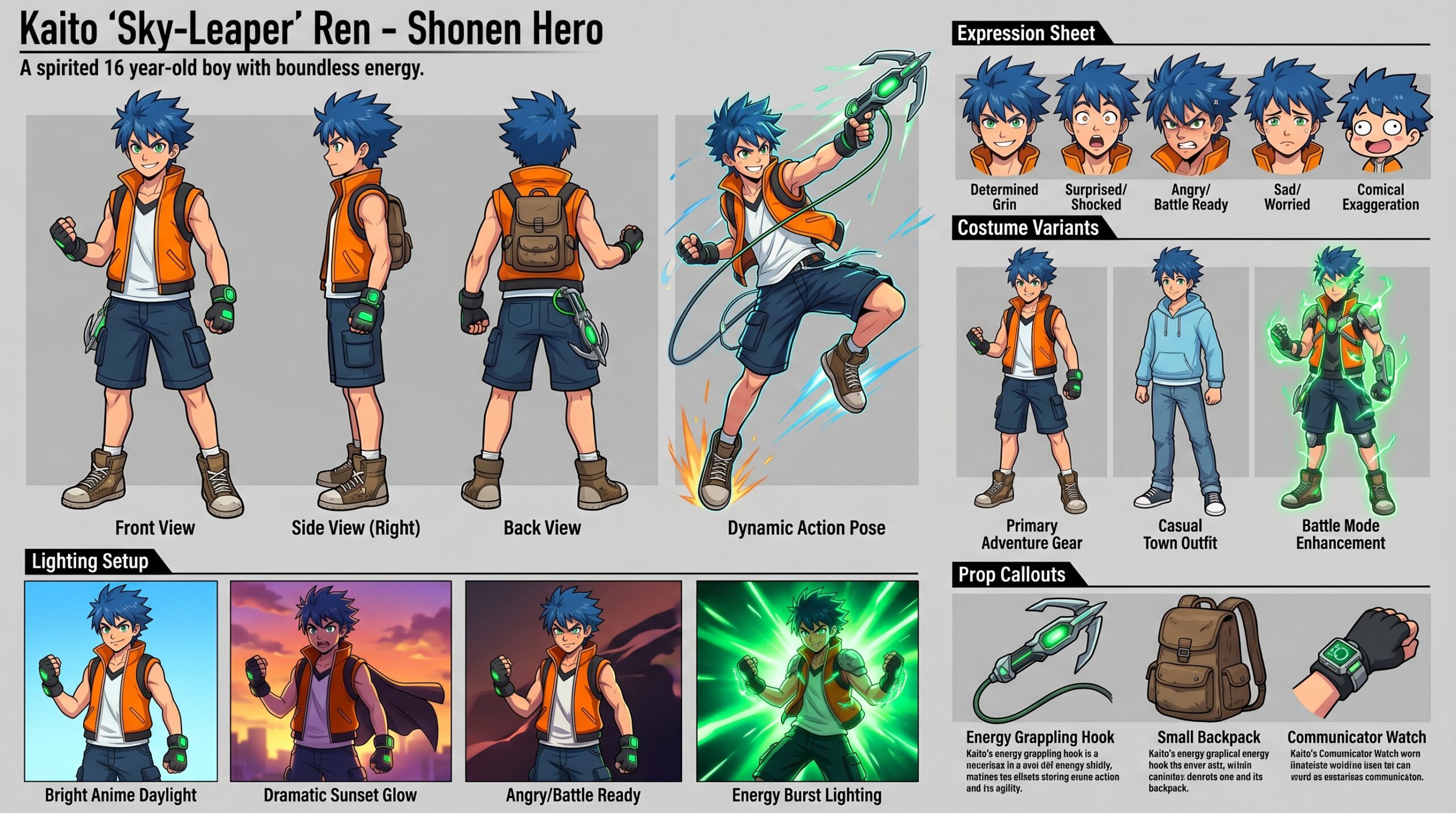 8 Ultimate Character Sheet Prompts for Nano Banana 13 character sheet — prompt render 2