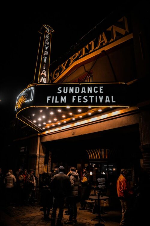 Global Drama: Why It's About to Explode! 16 Crowds gather outside the illuminated Egyptian Theater during Sundance Film Festival at night.