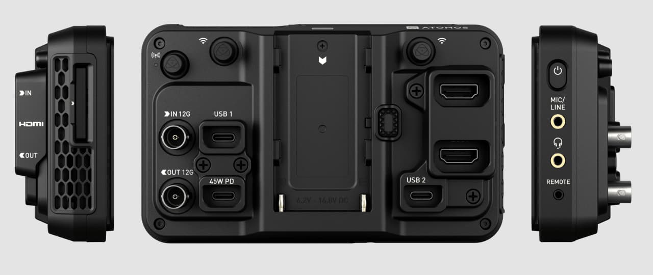 Atomos Ninja TX 12G-SDI and HDMI connectivity ports