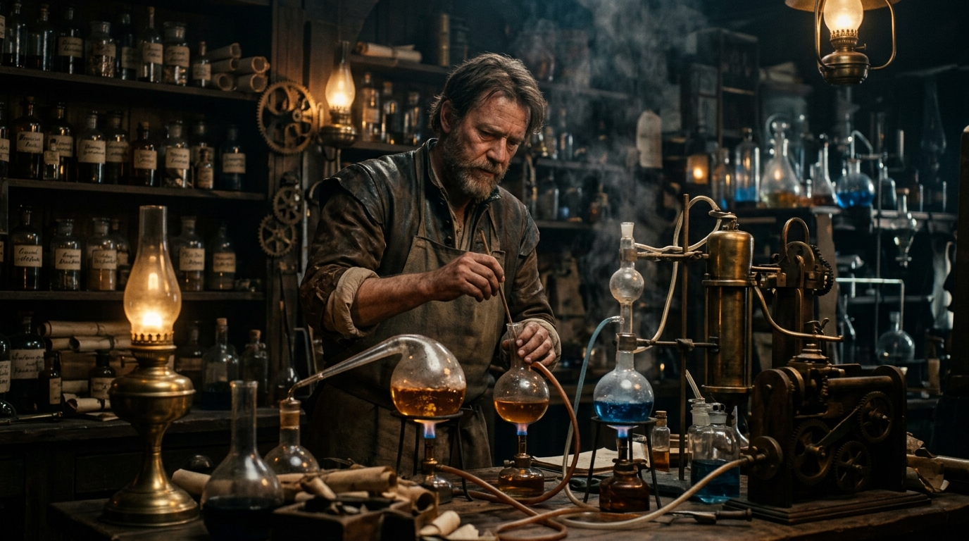 AI Personas: 10 Essential Design Prompts for Consistent Characters 15 The Steampunk Alchemist - AI personas character design prompt