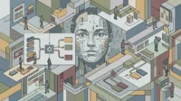 An abstract visual representation of a structured prompt, perhaps with — ai portraits (AI Render Pro)