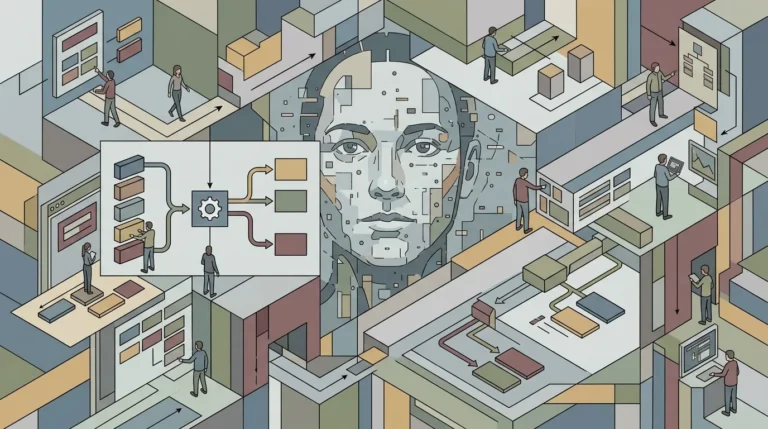 An abstract visual representation of a structured prompt, perhaps with — ai portraits (AI Render Pro)