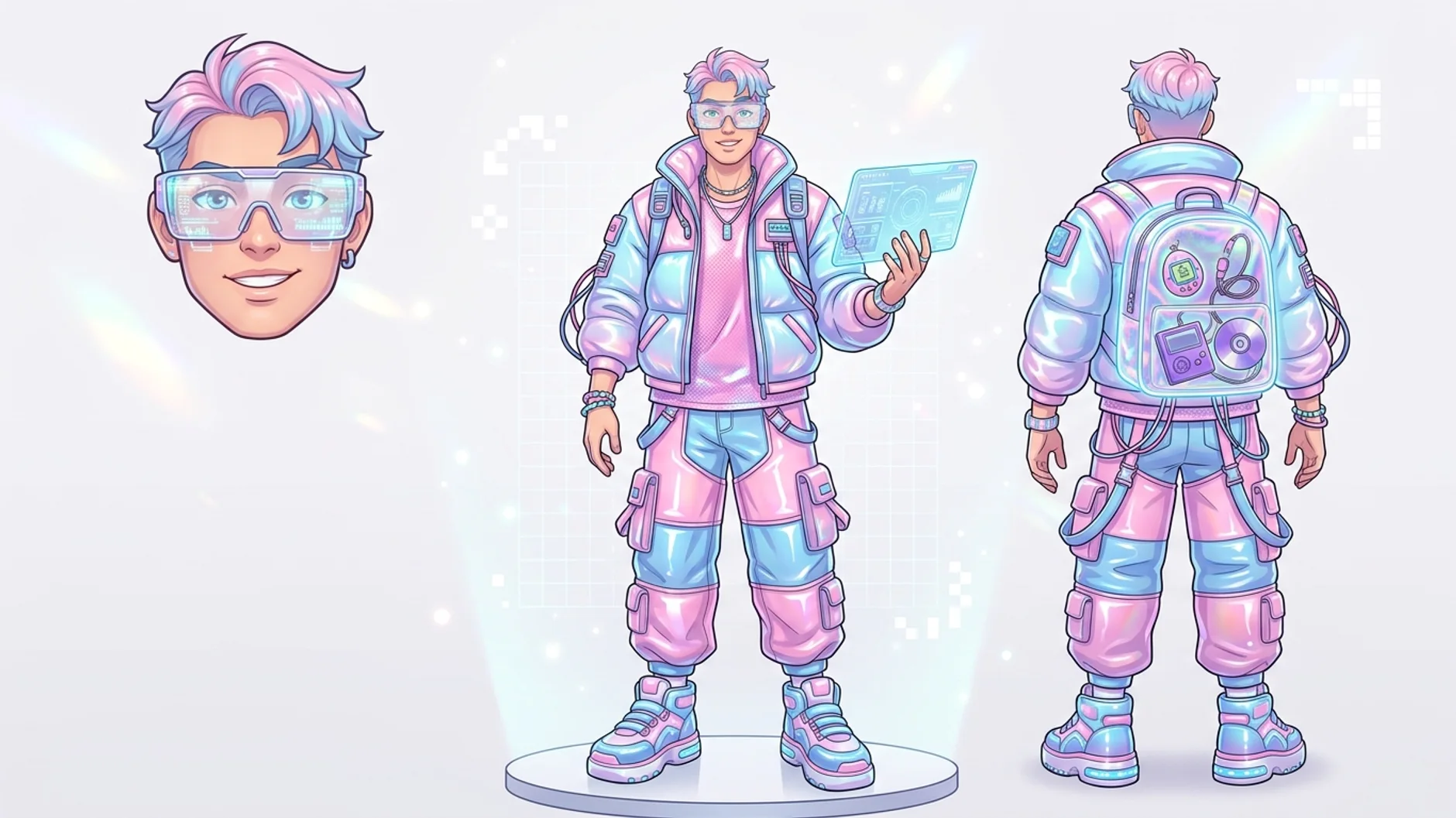 character sheets, prompt render 2