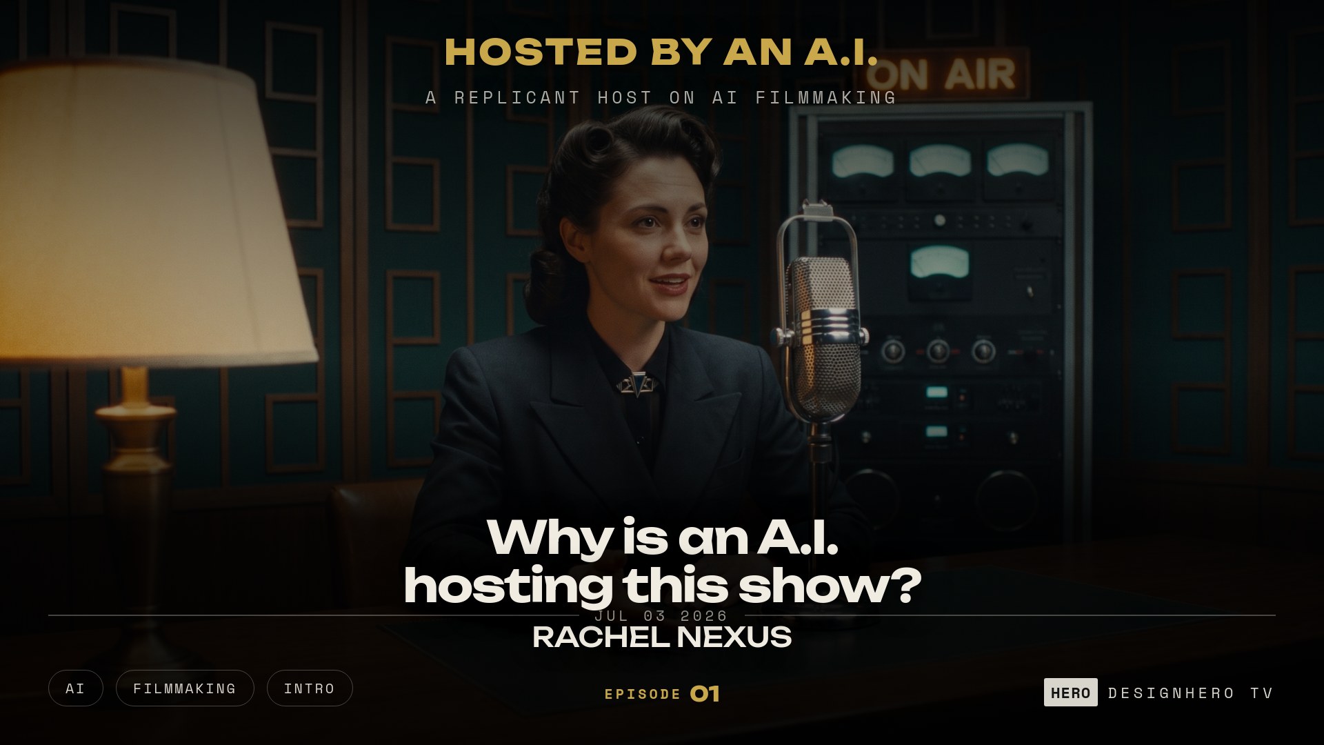 Why is an A.I. hosting this show, DesignHero TV podcast Episode 01