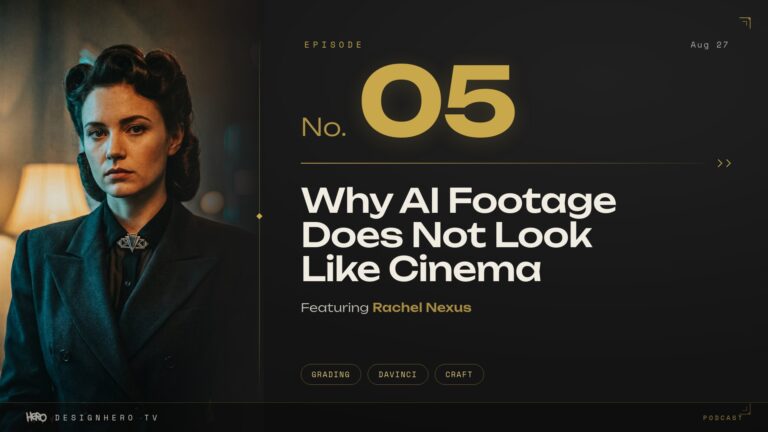 Why AI footage does not look like cinema, DesignHero TV Podcast Episode 05 card