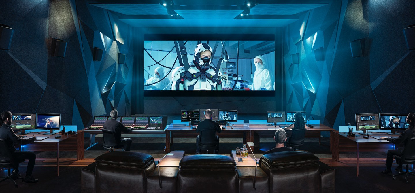 DaVinci Resolve colour grading suite, where AI footage gets finished