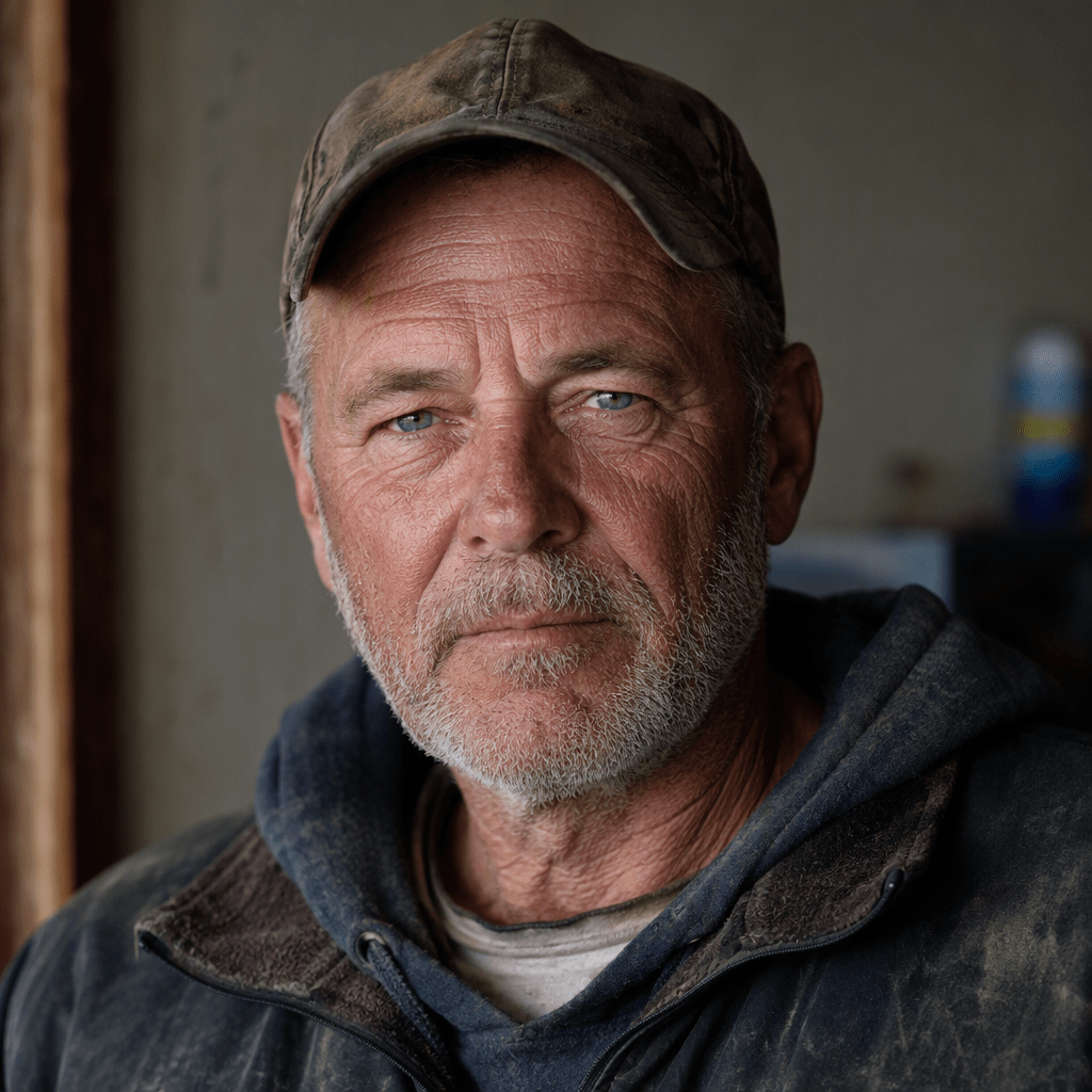 GPT Image 2 portrait of a weathered older man in a cap under soft indoor window light