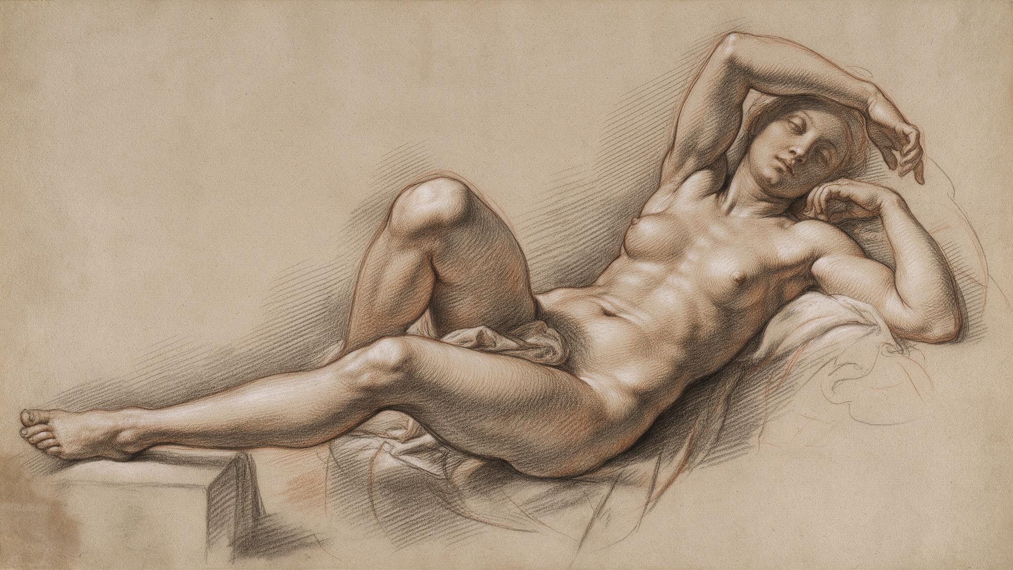 Adult AI Render Pro Studio image model is seedream 5 pro Renaissance sketch.